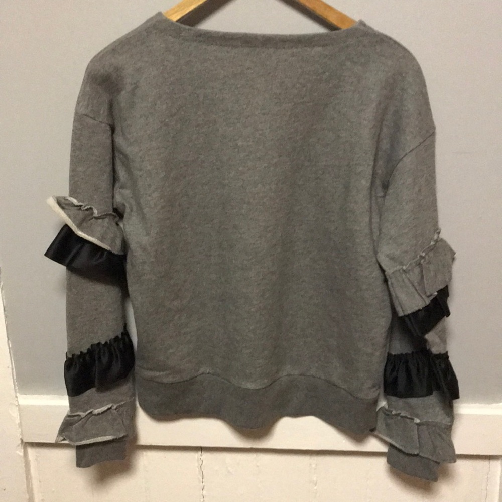 J Crew Ruffle Sleeve Sweatshirt - Picture 6 of 6